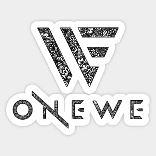 Onewe zentangle logo Sticker